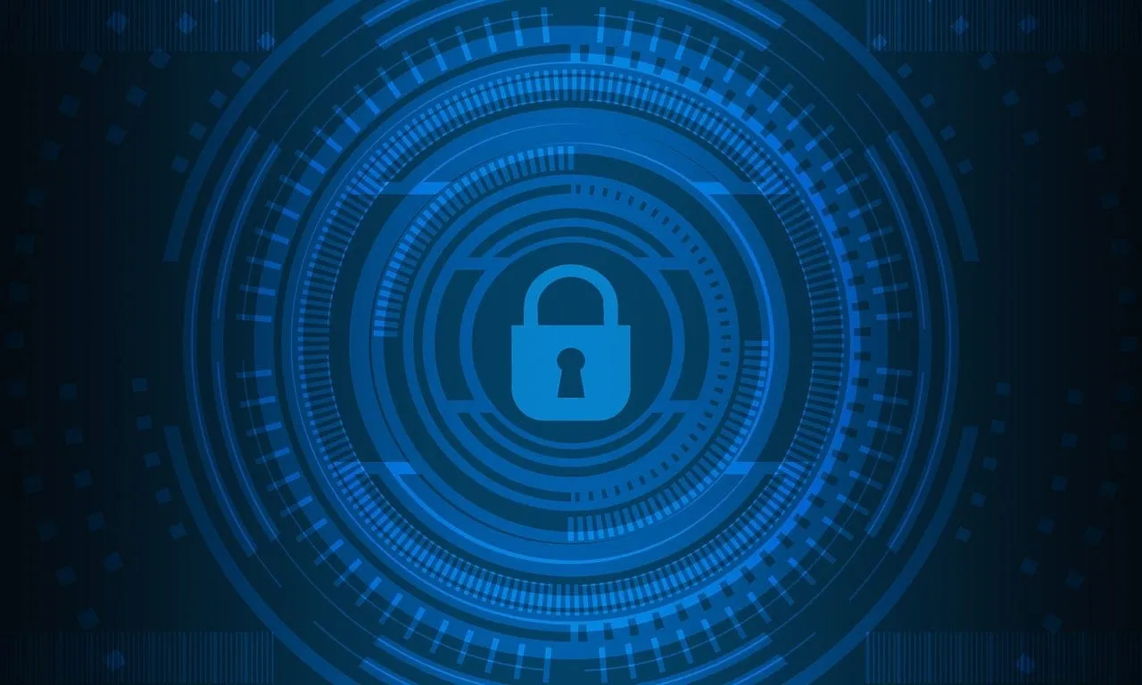 Free cyber security technology network illustration